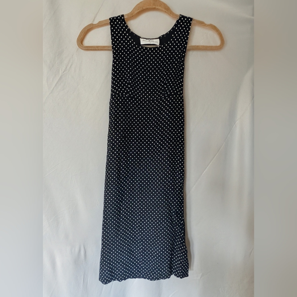 Sarah Too Black Polka Dot Dress Girls Small
